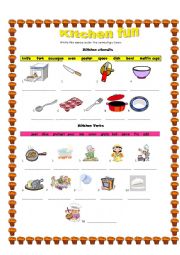 English Worksheet: Kitchen fun! - Vocabulary