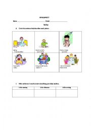 English Worksheet: My Day