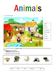 English Worksheet: ANIMALS