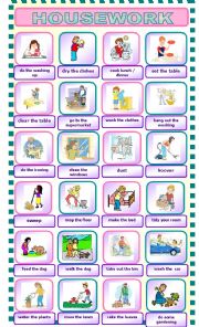 English Worksheet: HOUSEWORK 