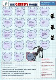 English Worksheet: The Greedy Mouse