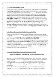 English Worksheet: Grammar Review