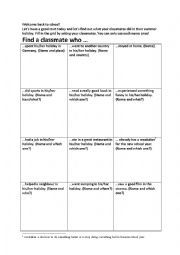 English Worksheet: Back to School