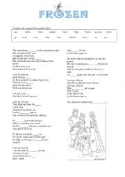 English Worksheet: Let It Go gap filling