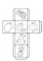 English Worksheet: fruit dice