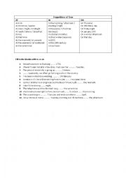 English Worksheet: prepositions of time