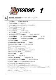 English Worksheet: PREPOSITIONS I - WITH KEY INCLUDED!