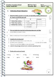 mid-term test n1   3rd form