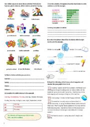 English Worksheet: weather writing about seasons(part 2)