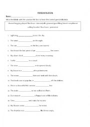 English Worksheet: Personification