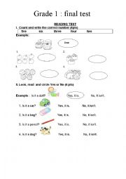 GRADE 1 : FINAL TEST