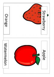 fruit flashcard