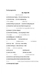 English Worksheet: past continuous