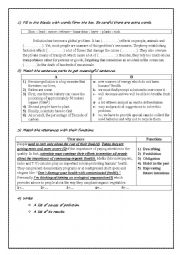 English Worksheet: air and land pollution