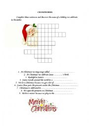 Christmas crosswords