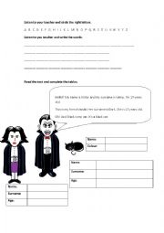 English Worksheet: 5th grade inicial test