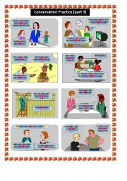 English Worksheet: Conversation Practice (part 3)