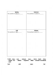 English Worksheet: clisify the winter clothes