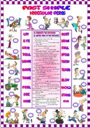 English Worksheet: IRREGULAR PAST