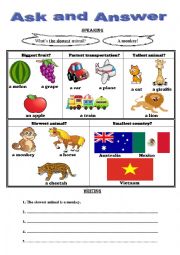 English Worksheet: Superlative_Speaking and Writing