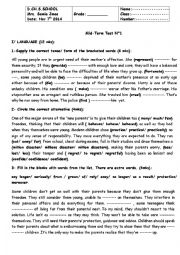 English Worksheet: Mid term test for 2nd form