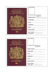 English Worksheet: UK PASSPORT application form