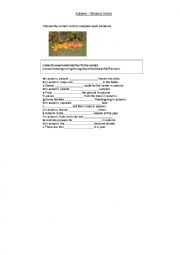 English Worksheet: Autumn