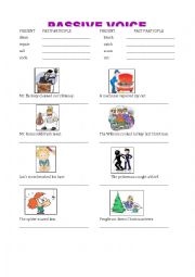 English Worksheet: PAST PASSIVE VOICE