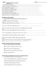 English Worksheet: test passive