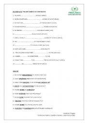 English Worksheet: Present simple continuous and past simple