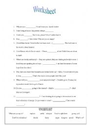 English Worksheet: Vocabulary