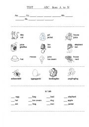 English Worksheet: ABC