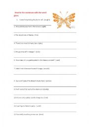 English Worksheet: Rewriting