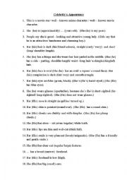 English Worksheet: Celebrity`s Appearance 