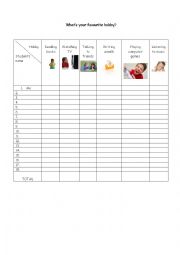 English Worksheet: Hobbies