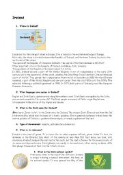 English Worksheet: Ireland