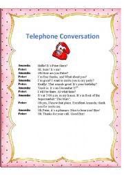 English Worksheet: Telephone 