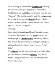 English Worksheet: Christmas story
