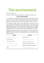 The Environment (Reading Comprehension) 