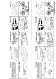 English Worksheet: transportation