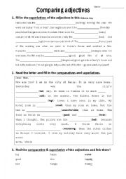 English Worksheet: Comparison of adjectives