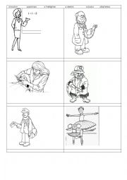 English Worksheet: professions