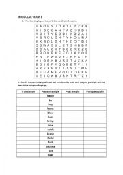 English Worksheet: Irregular verbs 1