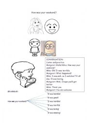 English Worksheet: How was your weekend?