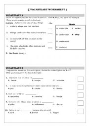 English Worksheet: Vocabulary 