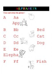 English Worksheet: ALPHABETS