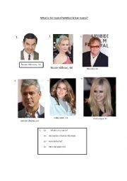 English Worksheet: What is his/her name and Age conversation practice