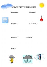 English Worksheet: Whats the weather like?