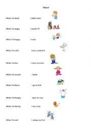 English Worksheet: When Im happy I...