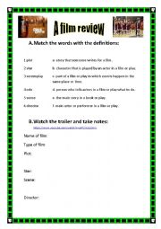 English Worksheet: Coach Carter- a film review